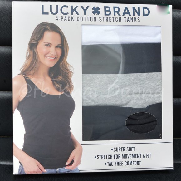 Lucky Brand Tops - Lucky Brand Ladies Cotton Stretch Tank 4-pack